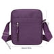 thumbnail image 3 of Riñonera Deportiva Bandolera de Nailon Morado | Múltiples Bolsillos | Correa Ajustable | Material Resistente Al Desgaste | 21 X 20 X 5 Cm | 125 G, 3 of 6