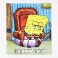 thumbnail image 2 of Nickelodeon SpongeBob Square Pants "Imma Stay In" Men's Graphic Tee, 2 of 5