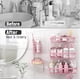 thumbnail image 4 of Estante organizador de ducha (paquete de 5), cesta adhesiva de pared para baño, soporte para champú de acero inoxidable, juego de decoración para baño femenino, color rosa, 4 of 5