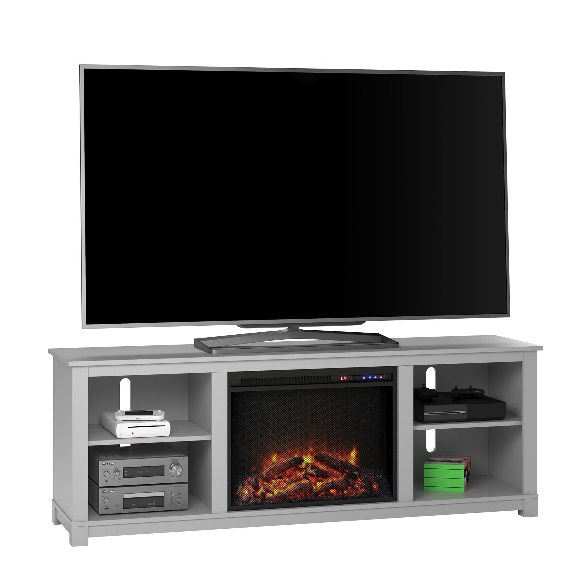 Ameriwood Home Edgewood Tv Console With Fireplace For Tvs Up To 60 Espresso