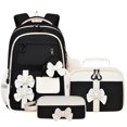 thumbnail image 2 of UJNDER Students Cute Bow Knot Large Capacity Lightweight Backpack for Everyday Use with Comfortable Straps and Spacious Design,White,Large, 2 of 3