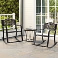 thumbnail image 2 of Costway 2 PCS Patio Rocking Chair Outdoor Cast Aluminum Rocker with Footrest & Backrest, 2 of 9