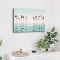 thumbnail image 5 of Ocean Canvas Wall Art Decor: Beach Coastal Scene Artwork Palm Tree Seascape Painting Print Horizontal Sunset Sea Theme Picture for Bathroom Bedroom Living Room, 5 of 6