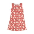 thumbnail image 2 of Abcomgle Easter Dresses for Girls 7-8 A-Line Sleeveless Midi Dress for Girls Cute Bunny Daisy Print Dresses for Girls Crewneck Twirly Dresses,Red,9-10Years, 2 of 5