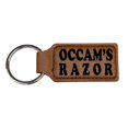 thumbnail image 2 of Keychain - Rectangle - Occams Razor - Leather, 2 of 4
