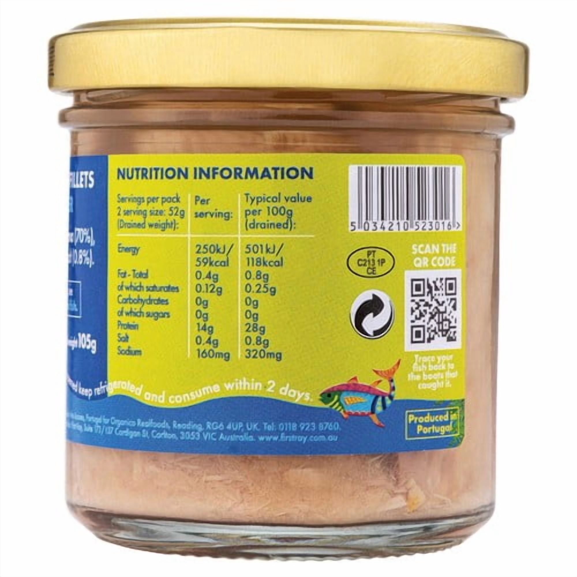 Fish 4 Ever Azores Tuna Fillets in Spring Water 150g, British Import (Pack of 3)