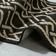 thumbnail image 6 of EastVita Area Rugs Carpets 100% Polypropylene Turkish Outdoor Flat Weave Rug Terrace-Geometric-Gray TRC3203 Black 7'10"*10'2", 6 of 7