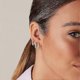thumbnail image 2 of 18K Gold Plated 925 Sterling Silver Post, 3 Pairs Small Gold Hoop Earrings Set, 2 of 4
