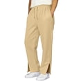 thumbnail image 3 of NinXxx Kids Side Split Sweatpants School Supplies Elastic Loose Trousers Khaki 11-12 Years, 3 of 8