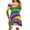 Multicolor A, variant on ZQUUVOU Women's Carnival Print Dress Long Sleeve Round Neck Knee Length Colorful Party Gown Celebration Multicolor H