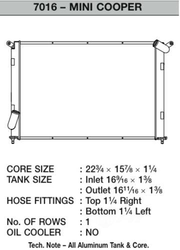 CSF 7016 Radiator