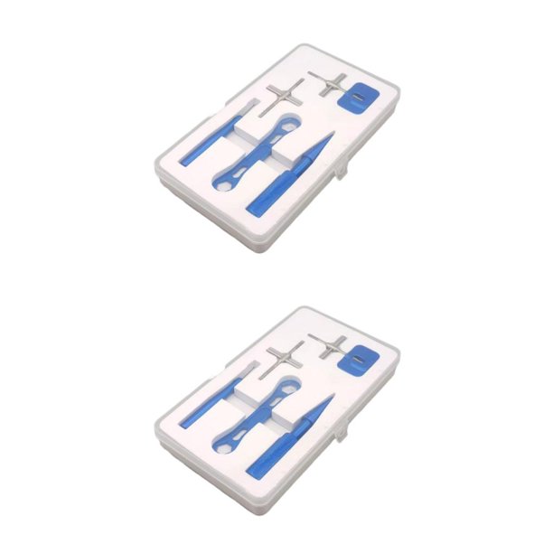 Greeniant Kit de herramientas de reparación de carretes de pesca, múltiple de metal duradero para actividades al aire libre Azul 2piezas
