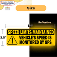 thumbnail image 3 of Vehicle Speed is Monitored by GPS Speed Limits are Maintained Sticker Sign, 2pk, 3 of 8