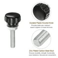 thumbnail image 3 of Uxcell 4 Set Male Thread Head Knurled Clamping Knobs Thumb Screws with Nuts Washers Black M8 x 40mmx 25mm Zinc Plated Carbon Steel, 3 of 5