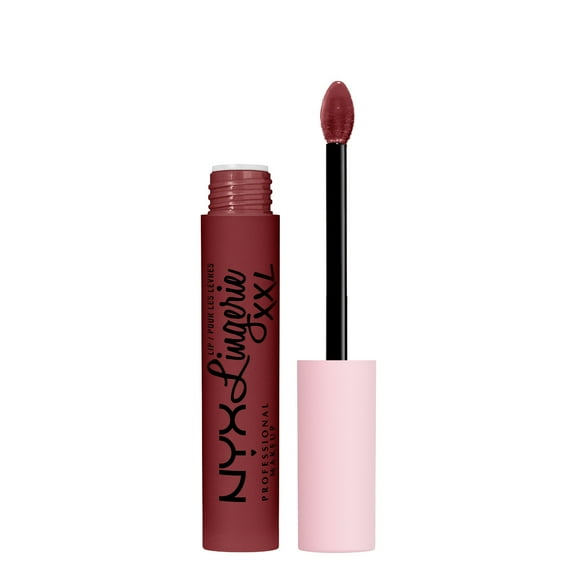 NYX Professional Makeup Lip Lingerie XXL Smooth Matte Liquid Lipstick, 16hr Longwear, Strip N Tease, 0.13 fl oz