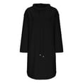 thumbnail image 6 of Sexlip Womens Short Sleeve Midi Dress Crew Neck Design Stretchy Fabric Relaxed Silhouette for Office Wear Black M, 6 of 6
