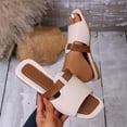 thumbnail image 5 of ATENAR Women Sandals Beach Fashion Sandals for Women Solid Color Womens Shoes Gold 6.5, 5 of 9