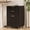Black, variant on 3 Drawers Fluted Mobile File Cabinet with Lock, Rolling File Cabinet Printer Stand Table, Under Desk Wooden Filing Cabinets for Home Office Essentials Storage Organization Furniture Letters/A4(Oak)