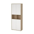 thumbnail image 6 of Tvilum Sign 6-Shelf Adjustable Home Office Bookcase with 4 Doors for Adults, Jackson Hickory/White, 6 of 15