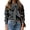 Black, variant on Long Sleeve Women Plaid Print Casual Blouse with Bow Tied Lady Work Office Button Blouse