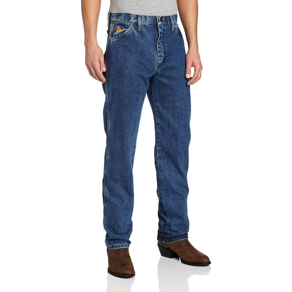 Wrangler Men's Fr Classic Fit Straight Jeans Blue 40W x 36L