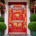thumbnail image 6 of HILABEE Chinese Lunar New Year Couplets, Spring Festival Couplets, Porch Sign 2024 Chinese New Year Decoration Door Stickers for Door B, 6 of 8