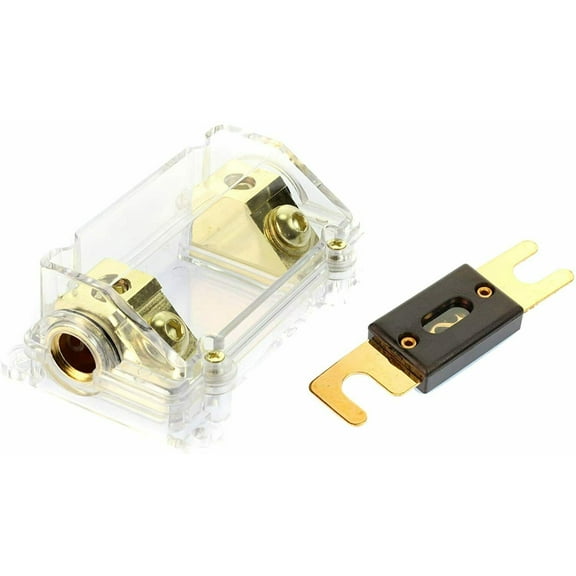 Absolute USA ANH-0 Gold Inline ANL Fuse Holder Fits 0, 2, 4 Gauge with 140AMP FuseAbsolute USA ANH-0 Gold Inline ANL Fuse Holder Fits 0, 2, 4 Gauge with 140AMP Fuse