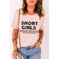 thumbnail image 1 of POGLIP Women's Pink SHORT GIRLS Print Crew Neck T Shirt, 1 of 6