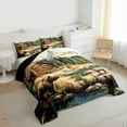 thumbnail image 3 of Homewish Jungle Bear Deer Queen Comforter Set,Country Farmhouse Lodge Bedding Sets,Hello Fall Bedding Comforter Set For Teens,Ultra Soft Home Decor Reversible,3 Pieces, 3 of 8