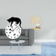 thumbnail image 2 of Reloj colgante silencioso de pared con diseño de gato, movimiento silencioso, para sala de estar, analógico, sin , estatua de hoja, figura de hi, 2 of 8