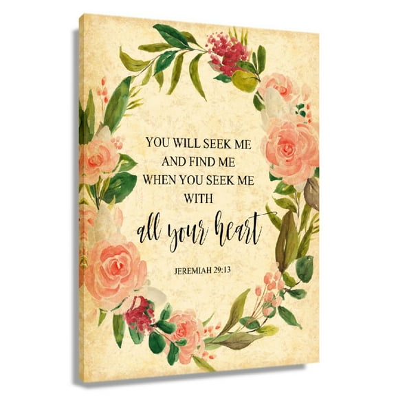 Bible Verse Wall Art Isaiah 64 8 Poster Floral wall art Prints On Canvas Flower Decorations For Bedroom Unframed 12x18 in