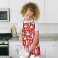 thumbnail image 4 of Red Cartoon Dinosaurs Arrows Pattern Kids Aprons for Girls and Boys,Adjustable Neck Strap Toddler Aprons for Kids Cooking Baking, 4 of 6