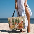 thumbnail image 6 of Sigee Holiday Christmas Stars Print Extra Large Waterproof Beach Travel Bag with Zipper - Durable and Versatile for Vacation, Gym, and Daily Use, 6 of 7