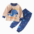 thumbnail image 4 of NOLDARES Baby Toddler Boy Clothes Fall Winter Outfit Long Sleeve Sweatshirts Pants Set 6 9 12 18 24 Months 3T 4T 5T 6T 7T 8T Boy Clothes Size:12-18 M,Dark Blue, 4 of 4