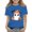 06#Blue, variant on Girls Halloween Graphic Tees Cute Kawaii Trick Or Treat Short Sleeve T Shirts Soft Stretch Pumpkin Patch Crew Neck Tops