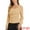 Apricot, variant on Unique Bargains Women's V Neck Long Sleeve Ruched Mesh Blouse Dressy Wrap Top L Black