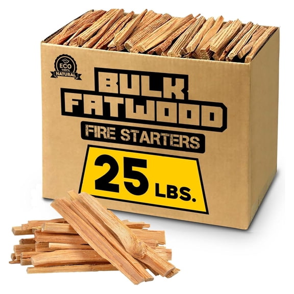 Eco-Stix Fatwood Fire Starter Kindling Firewood Sticks – 100% Organic – Firestarter for Wood Stoves, Fireplaces, Campfires, , 25 Lbs