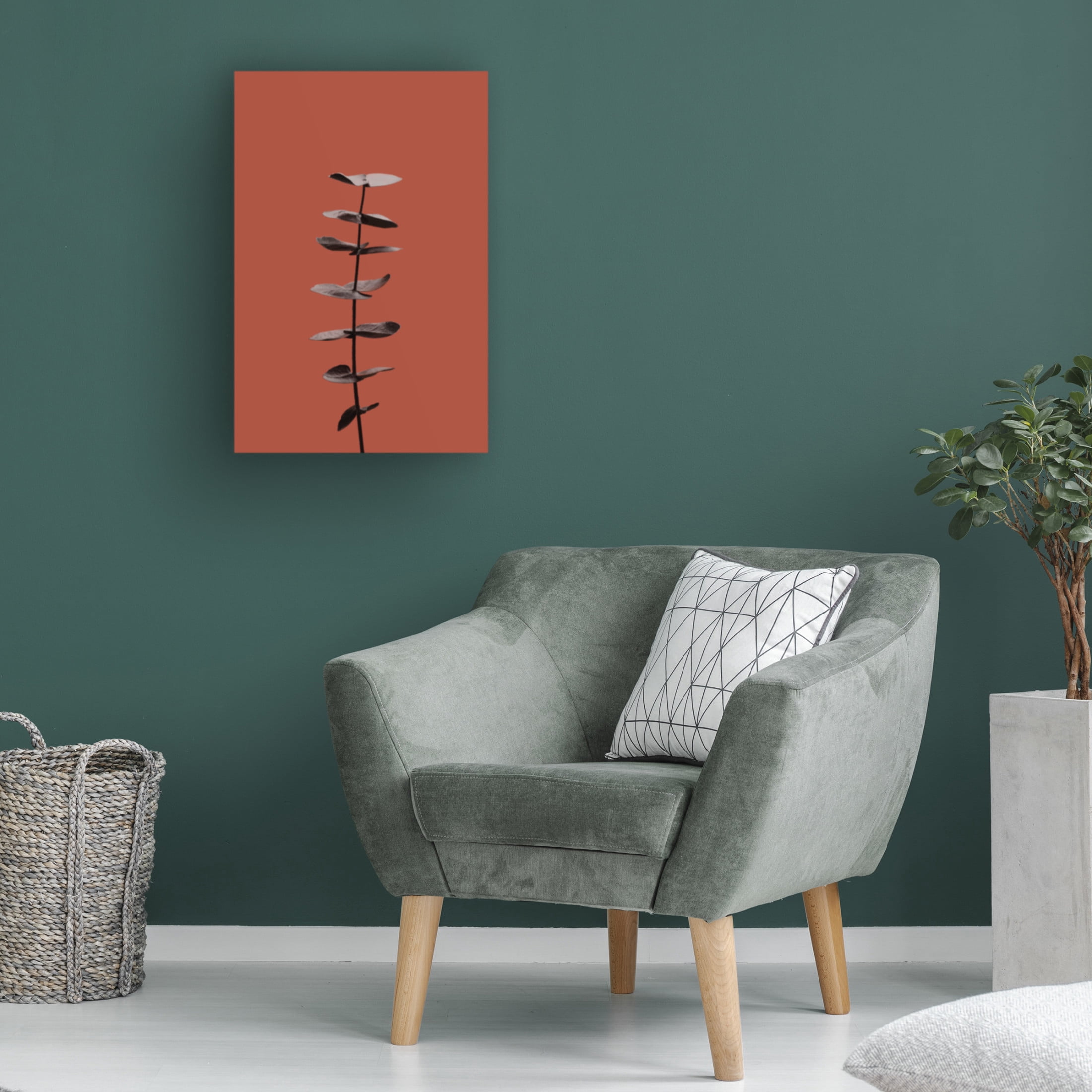 Canvas Wall Art - Pictufy Studio Iii 'Eucalyptus Rust 04' Wall Art for Living Room, Bedroom, or Office D?cor by Trademark Fine Art - 22 x 32 Inches
