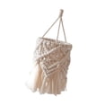 thumbnail image 4 of Lámparas bohemias sombra Boho colgante cubierta para luz de techo moderna pantalla de macramé hecha a mano para esquina Oficina sala de estar Estilo D, 4 of 8