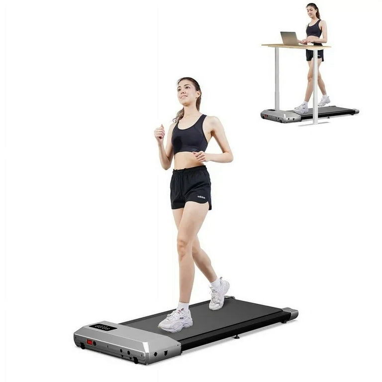 Dpforest Walking pad ,0.6-3.8 MPH 2 in 1 Walking Treadmill Under Desk with  powerful and quiet 2.5HP motor for Home Office(White)