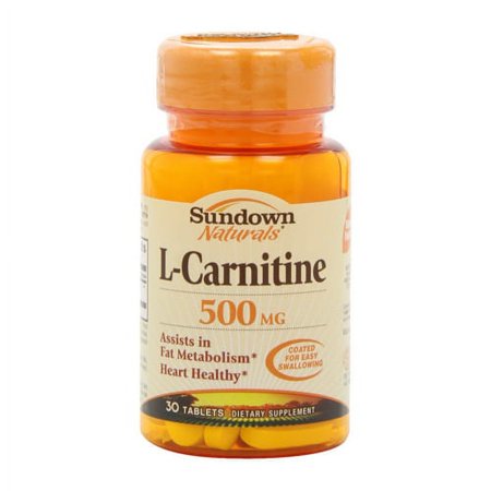 L-Carnitine 500 Mg Dietary Supplement Caplets For Heart Health By Sundown - 30 Ea