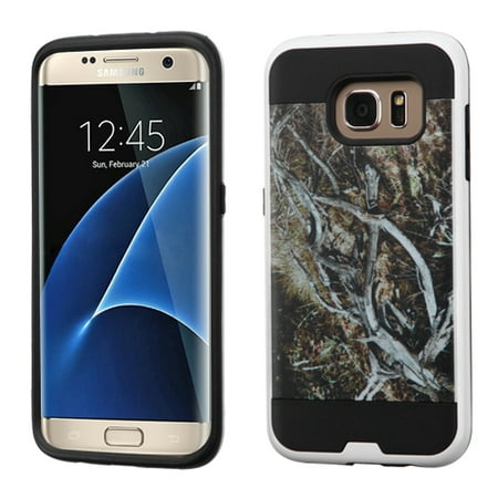 For Samsung Galaxy S7 Edge Brushed Hybrid Impact Armor Protector Case (Best Games For S7 Edge 2019)