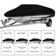 thumbnail image 2 of 20-22Ft Boat Cover Waterproof Trailerable Heavy Duty Pontoon Black Fit for V -Hull, Tri-Hull, Runabout, 2 of 7