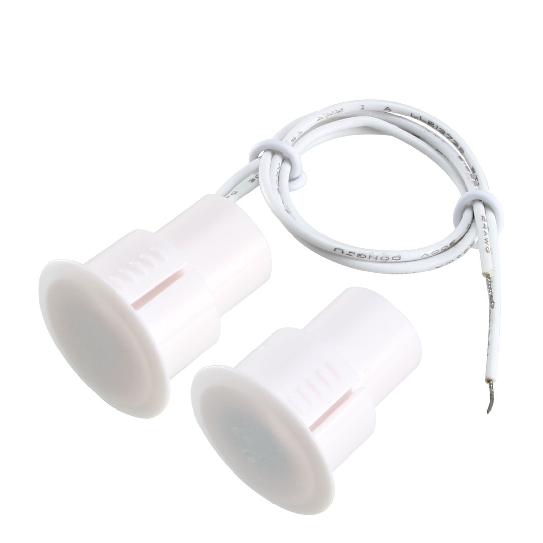Rc-36 Normally Open Embedded Wired Sensor Alarm Anti Theft Window Door Contact Switch White 2 Pairs 