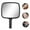 Black, variant on Lloopyting Mirror Makeup Mirror Single Side Large Hand-Held with Handle for Hairdressing And Beauty Bathroom Mirror Home Decor Black