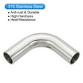 thumbnail image 3 of 90 Degree Mandrel Bend Elbow, 3/4 Inch OD Steel Exhaust Elbow Piping Connector 67mm 316 Stainless, 2 Pack, 3 of 5
