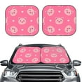 thumbnail image 2 of Goofa Cartoon Pigs and Hearts Pattern 2 Piece Car Windshield Sun Shade Foldable | Front Windshield Shade for Sun, Heat and UV Rays | Sunshade for Car Front Window-Medium, 2 of 7