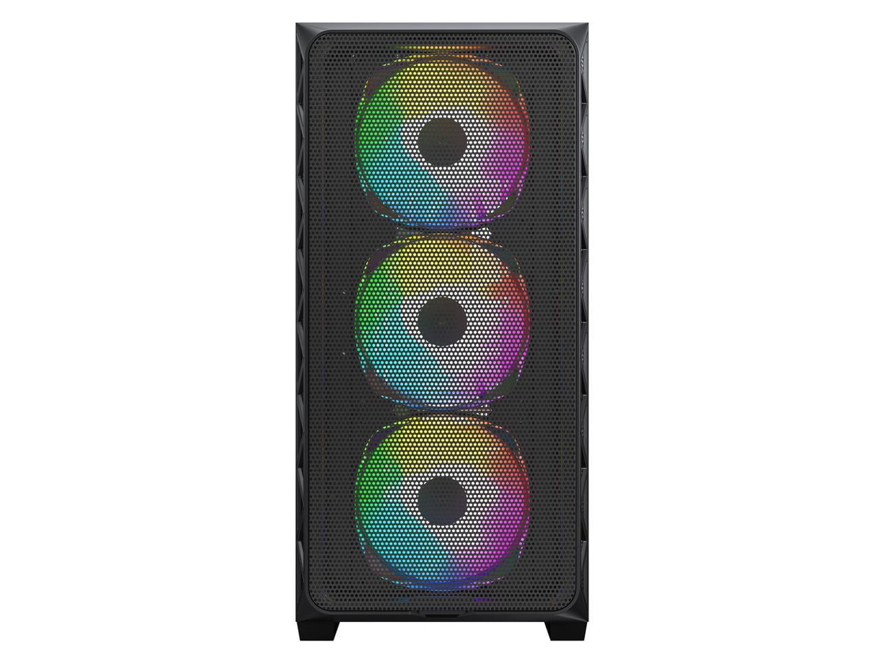 Montech E-ATX Mid Tower Computer Case with ARGB Fans, Black