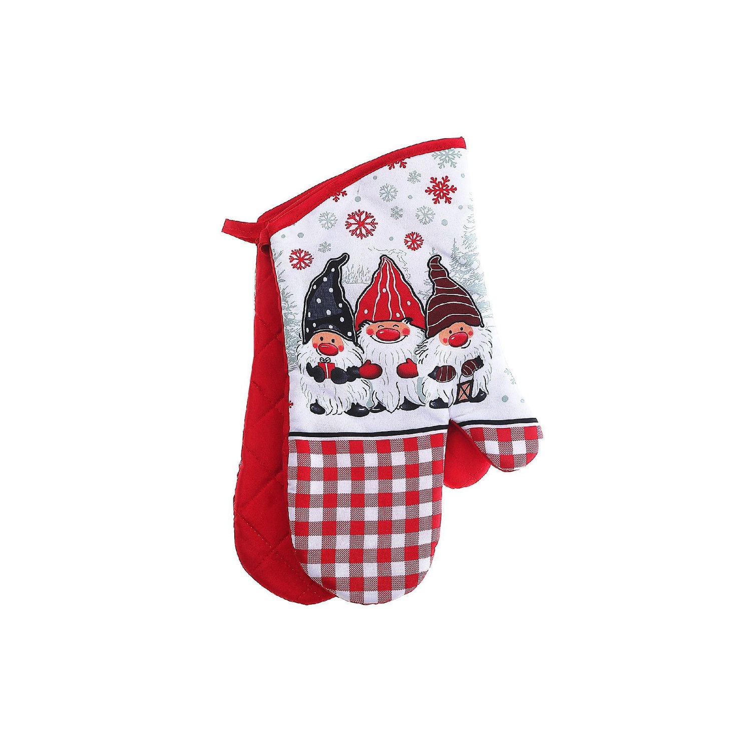 Christmas Oven Mitts 2Pcs Triple Gnome - Set of 2