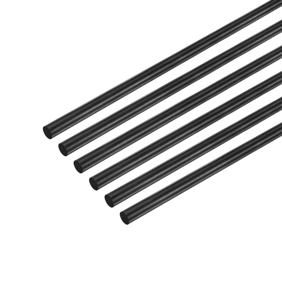 Uxcell 6-Pack Carbon Fiber Rods, 400mm Length 0.5mm Dia Carbon Fiber Solid Matte Pole